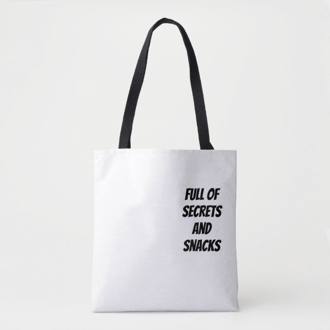 Tote Bag Plein de secrets et de collations (Devant)
