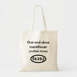 Tote Bag plein marathoner Un-et-fait (temps multiples)