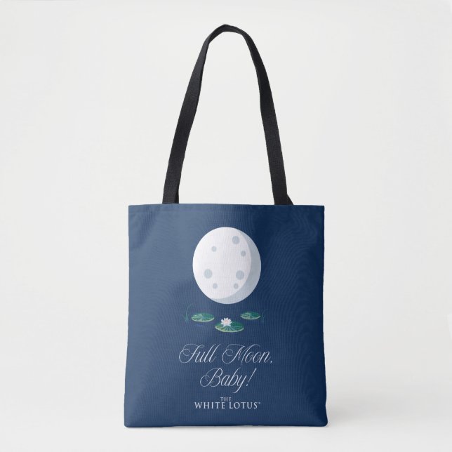 Tote Bag Pleine lune, Bébé ! - Le Lotus Blanc (Devant)