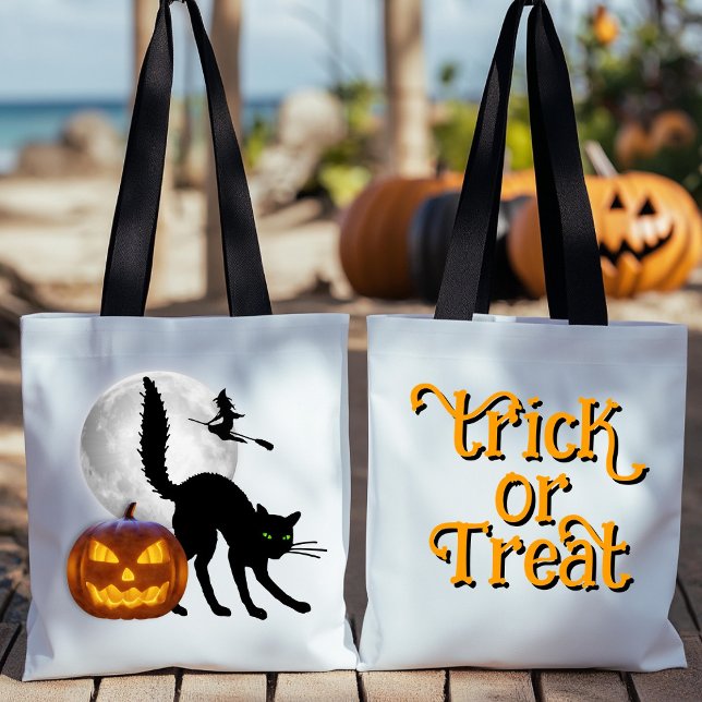 Tote Bag Pleine lune de chat noir pour adultes Tricoter ou  (Créateur téléchargé)