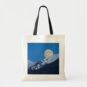 Tote Bag Pleine lune sur la station de ski Alyeska, Alaska