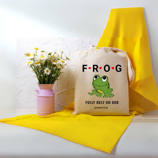 Tote Bag Pleinement Compter Sur Dieu Personnalisé (Créateur téléchargé)