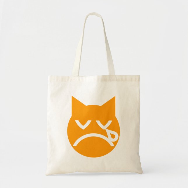 Tote Bag Pleurer le chat Emoji (Devant)