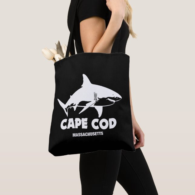 Tote Bag Plongée sous-marine avec des requins blancs - Cape (De près)