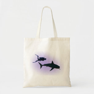 Tote Bag Plongeur autonome et requin