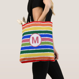 Tote Bag Pluie de couleurs Monogramme d'été Fun Beach