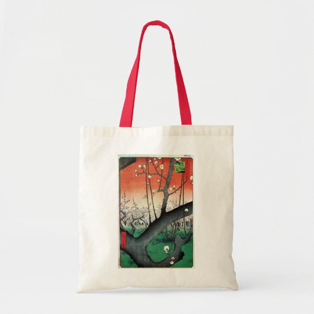 Tote Bag Plum à fleurs, Hiroshige (Devant)