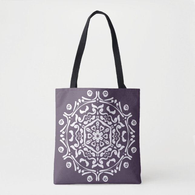 Tote Bag Plum Mandala (Devant)