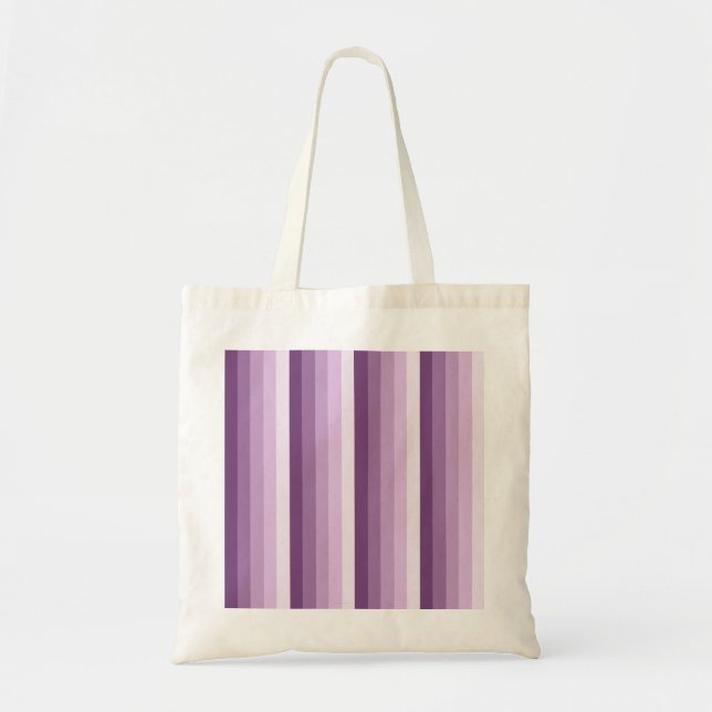 Tote Bag Plum purple shadow stripes (Devant)