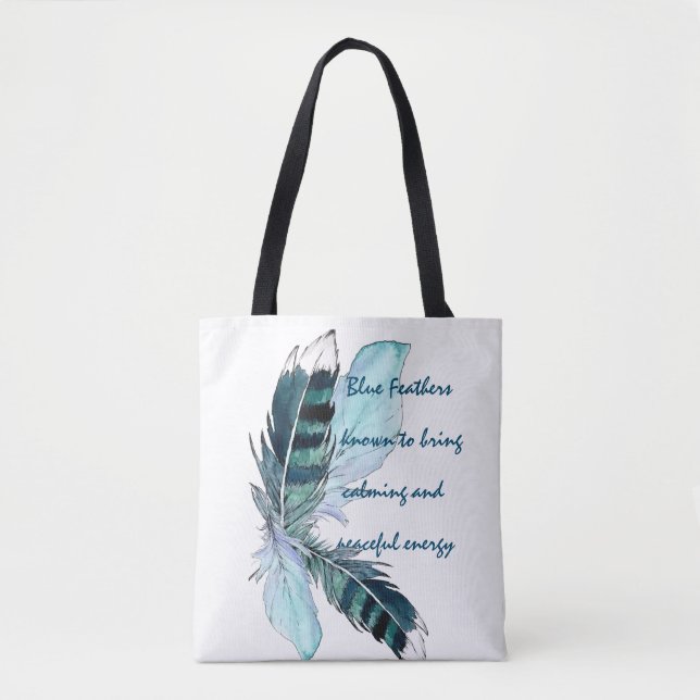 Tote Bag Plumes Bleues (Devant)