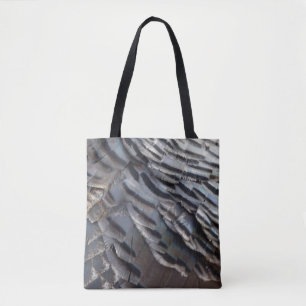 Tote Bag Plumes de Dindon Sauvage II Design Abstrait de la