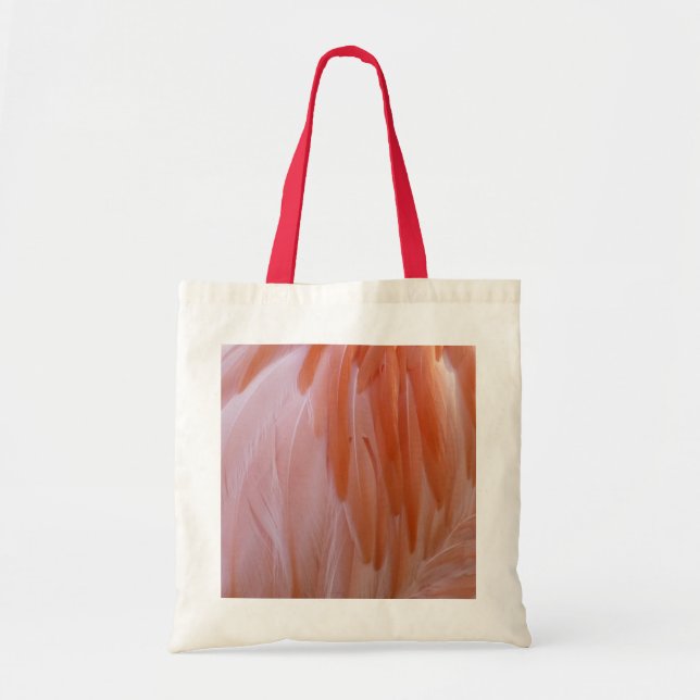 Tote Bag Plumes de Flamant rose dans les tons roses (Devant)