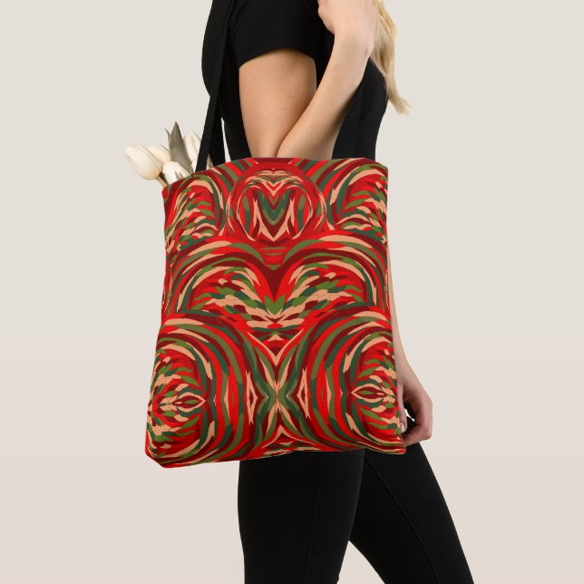 Tote Bag Plumes de flamant rose vibrant (De près)