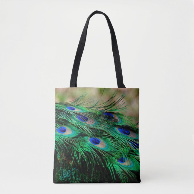 Tote Bag Plumes de paon (Devant)