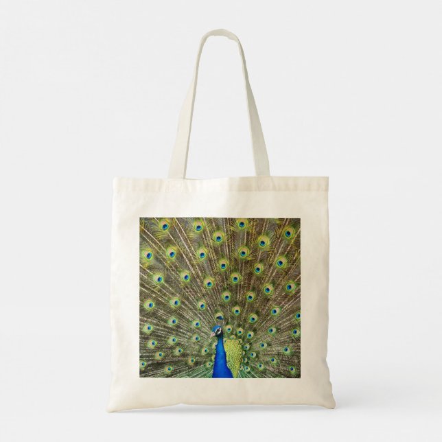 Tote Bag Plumes de paon et de paon (Dos)