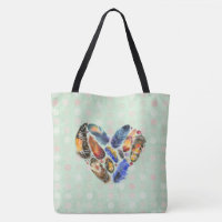 Plumes en forme de coeur Aquarelle Design