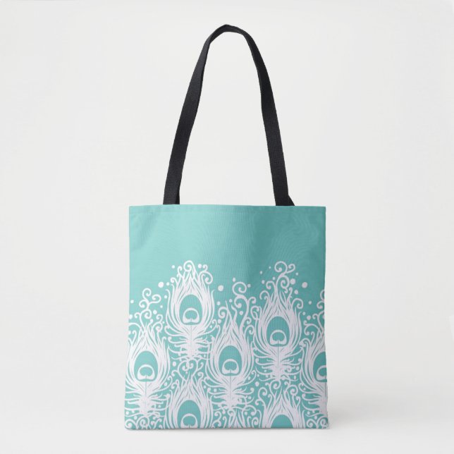 Tote Bag Plumes molles de paon (Devant)