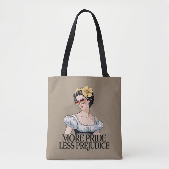 Tote Bag Plus Fierté Moins Préjudice LGBTQ Fière Ally Fiert (Devant)