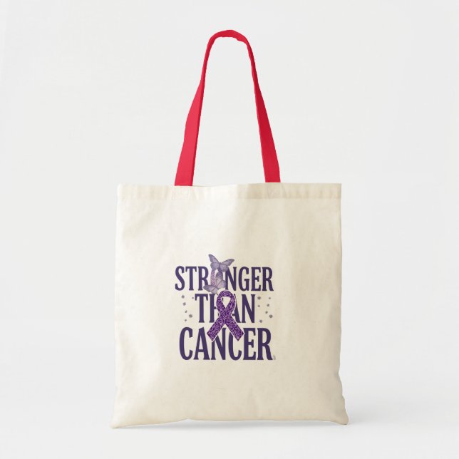 Tote Bag Plus Fort que le Cancer Inspirant  (Devant)