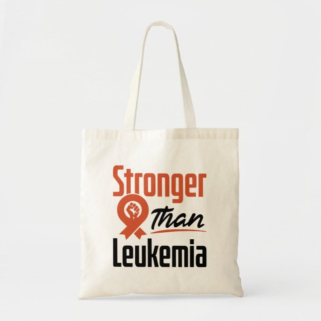 Tote Bag Plus forte que la leucémie Cancer du sang Survivan (Devant)