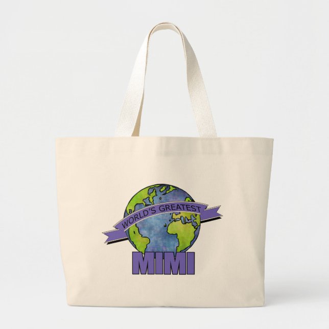 Tote Bag Plus grand Mimi du monde (Devant)