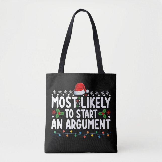 Tote Bag Plus susceptible de déclencher une dispute Noël Fa (Devant)