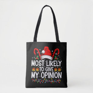 Tote Bag Plus susceptible de donner mon avis drôle de Noël