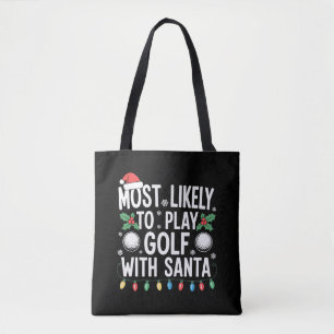 Tote Bag Plus susceptible de jouer au golf avec le Père Noë