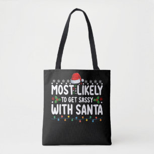 Tote Bag Plus susceptible de tenir tête au Père Noël Noël f