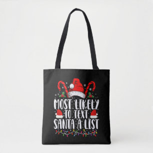 Tote Bag Plus susceptible d'envoyer un SMS au Père Noël Une