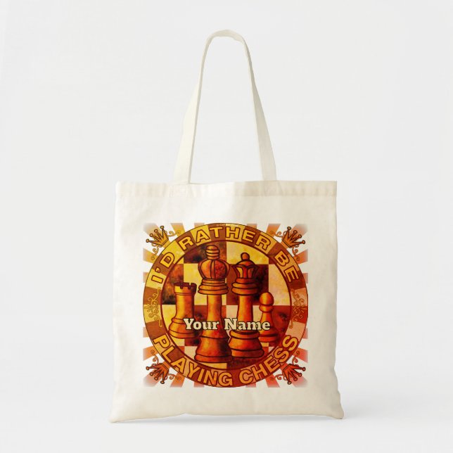 Tote Bag Plutôt Jouer aux Échecs (Devant)