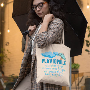 Tote Bag Pluviophile Pluie Lover mignonne Pluie Day