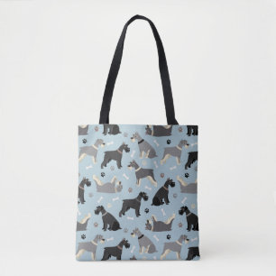 Tote Bag Poches et os Schnauzer