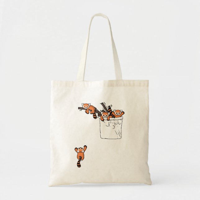 Tote Bag Pocket Red Panda (Devant)