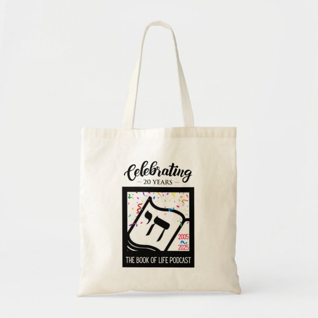 Tote Bag Podcast du livre de la vie 20e anniversaire Fourre (Devant)