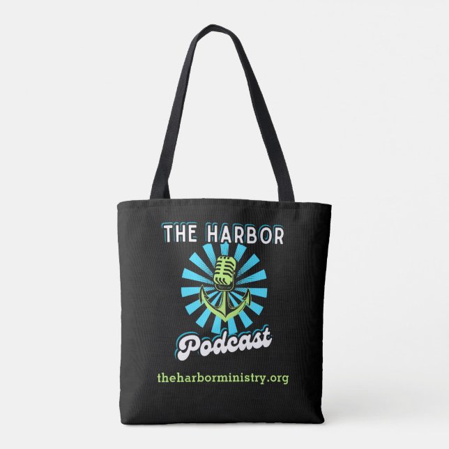 Tote Bag Podcast sur le port Allover Fourre-tout (Dos)