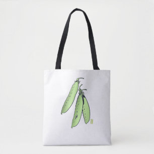 Tote Bag Pods de pois en polyester brossé robuste Épaule Fo