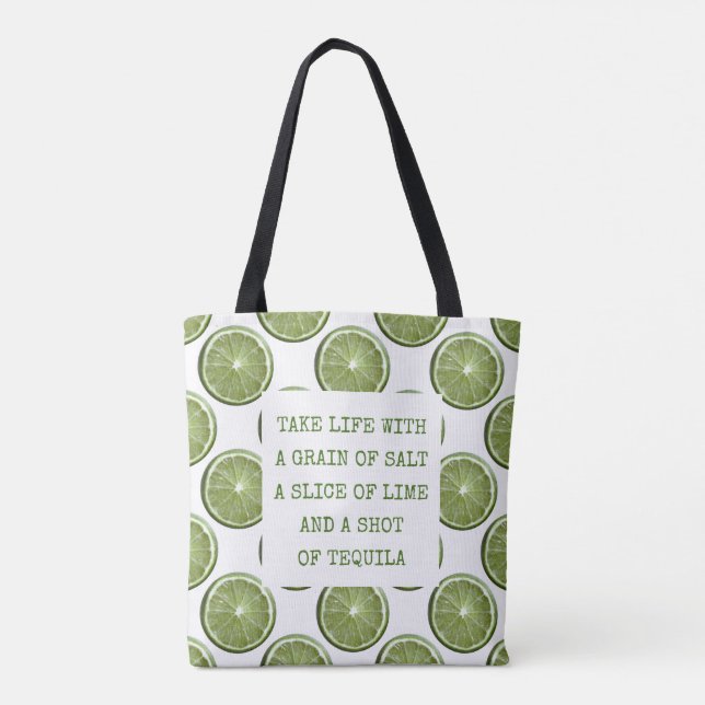 Tote Bag Poème Motivationnel Limes & Tequila (Dos)