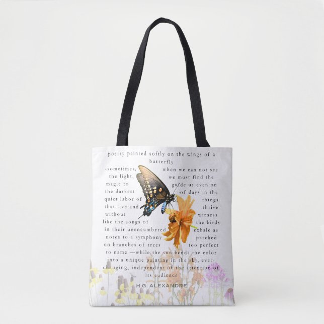 Tote Bag “Poetry Painted Softly”–ToteBag by H.G. Alexandre (Devant)