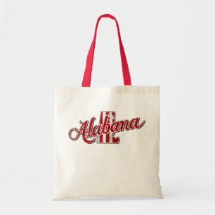 Tote Bag Poignée rouge Alabama State Outline