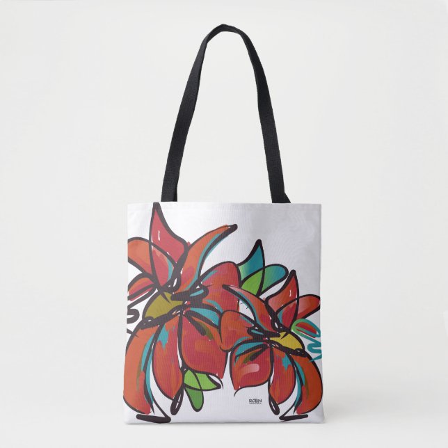 Tote Bag Poinsettia Fourre-tout (Devant)