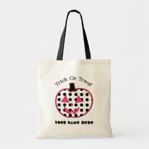 Tote Bag Point de polka et des bonbons ou un sort rose de