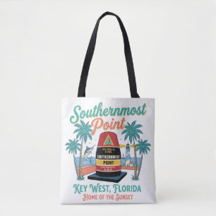 Tote Bag Point le plus méridional Key West ambiance rétro t