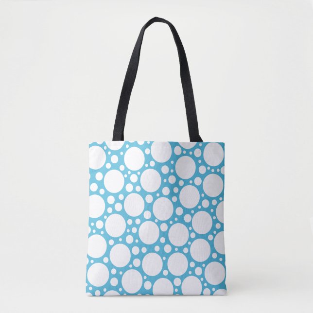Tote Bag Point Polka bleu clair (Devant)