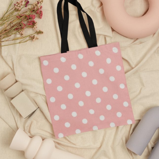 Tote Bag Point Polka rose (Créateur téléchargé)