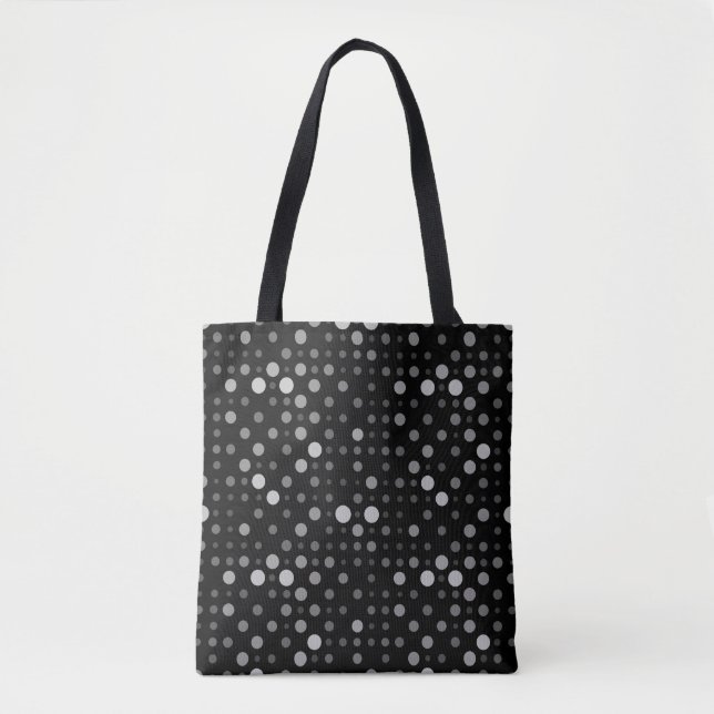 Tote Bag Pointe Polka 01.Gray Black BG (Devant)
