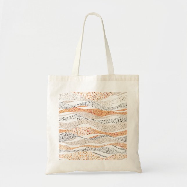 Tote Bag Pointillisme Wavy Polka : Doux Doux Textile (Devant)