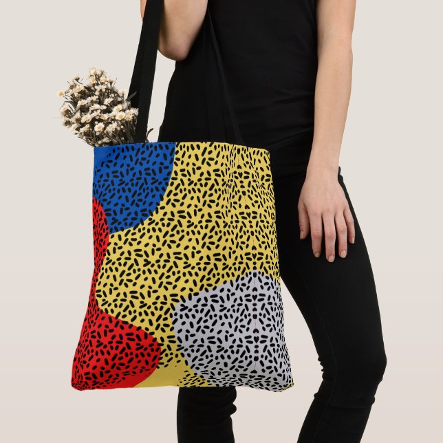 Tote Bag Points colorés rustiques élégants  (De près)