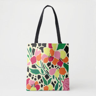 Tote Bag Points de jardin tropicaux