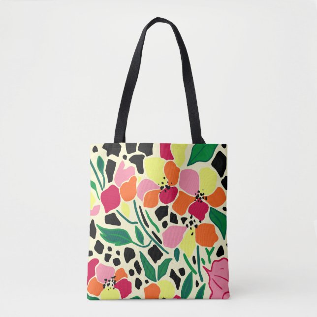 Tote Bag Points de jardin tropicaux (Devant)